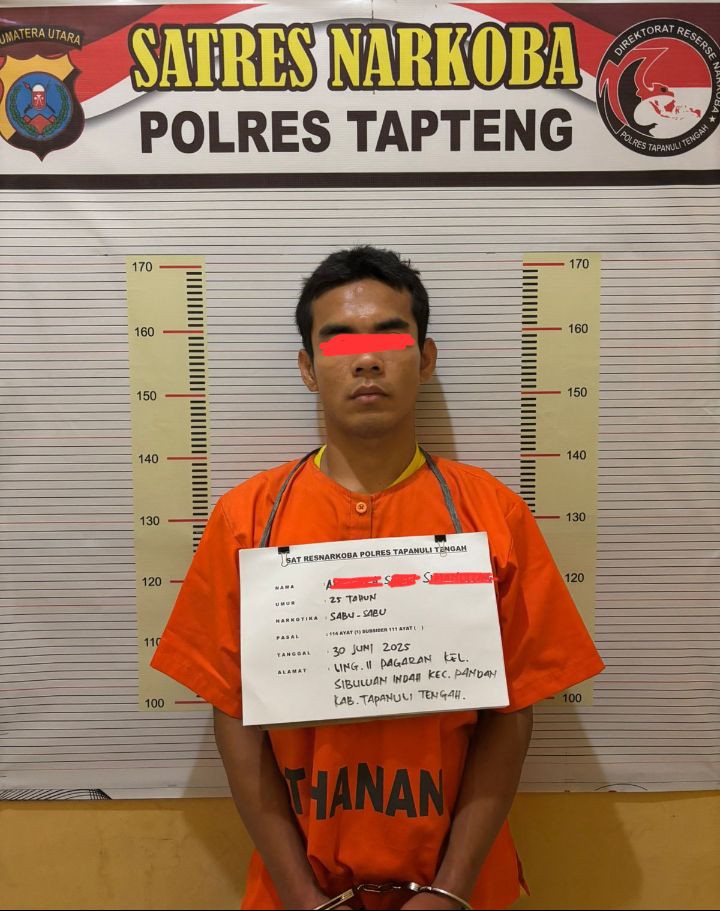 Polres Tapteng Kembali Berhasil Tangkap Pengedar Sabu 
