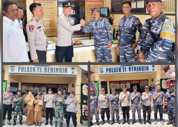 Kejutan Manis dari TNI, Dua Kue Ulang Tahun Semarakkan HUT Bhayangkara ke-79 di Polsek Tanjung Beringin