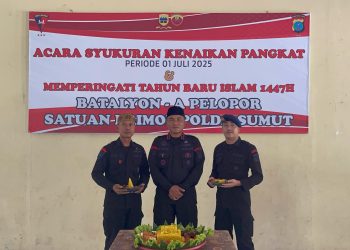 Batalyon-A Pelopor Satuan Brimob Polda Sumut Gelar Syukuran Kenaikan Pangkat dan Peringatan Tahun Baru Islam 1447 Hijriah Penuh Makna