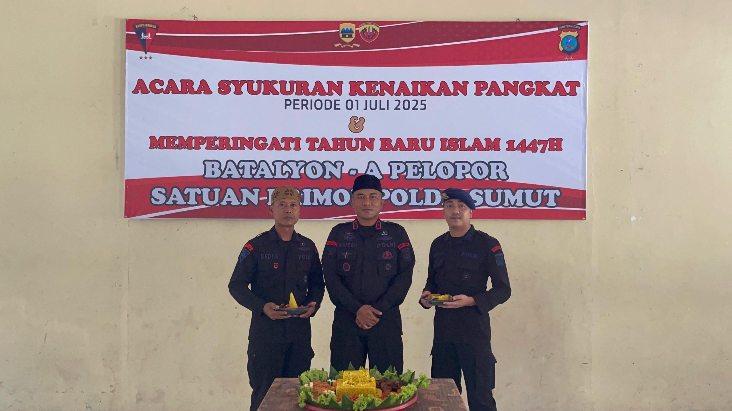 Batalyon-A Pelopor Satuan Brimob Polda Sumut Gelar Syukuran Kenaikan Pangkat dan Peringatan Tahun Baru Islam 1447 Hijriah Penuh Makna Batalyon-A Pelopor Satuan Brimob Polda Sumut Gelar Syukuran Kenaikan Pangkat dan Peringatan Tahun Baru Islam 1447 Hijriah Penuh Makna