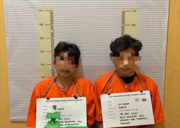 Tim Opsnal Reserse Narkoba Polres Tapteng Amankan Dua Pengedar Ganja di Hajoran