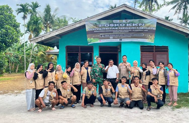 TNI-Polri dan Pemdes Sukajadi Dukung Penuh KKN Mahasiswa Unimed di Tanjung Beringin