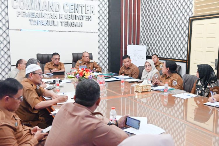 Bupati Tapanuli Tengah Pimpin Rapat Pengendalian Inflasi Kabupaten Tapanuli Tengah