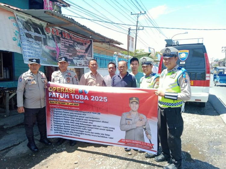 Hasil Hari Ketiga Operasi Patuh Toba 2025, Polres Tapanuli Tengah Tindak Tegas Pelanggar Lalu Lintas