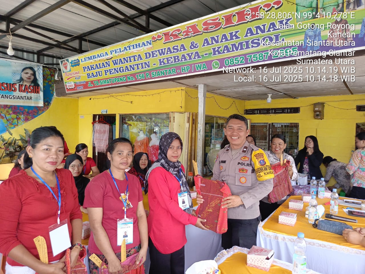 Polsek Siantar Utara Hadiri Pembukaan Pelatihan Menjahit di LPK Kasih