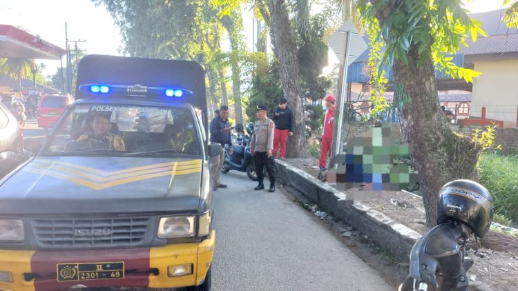 Pria Asal Simalungun Ditemukan Tewas di Trotoar, Polsek Siantar Timur Cek TKP 