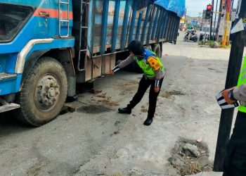 Dukung Kamseltibcarlantas, Sat Lantas Polres Pematangsiantar Penling Penluh di Jalan Parapat