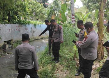 Kapolsek Siantar Martoba Pimpin Cek TKP Temuan Mayat di Sungai Pancur Lima