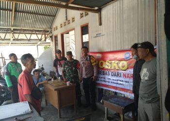 Berikan Penyuluhan Bahaya Narkoba, Polsek Siantar Selatan Sambangi Posko KBN di Jalan Gunung Sinabung
