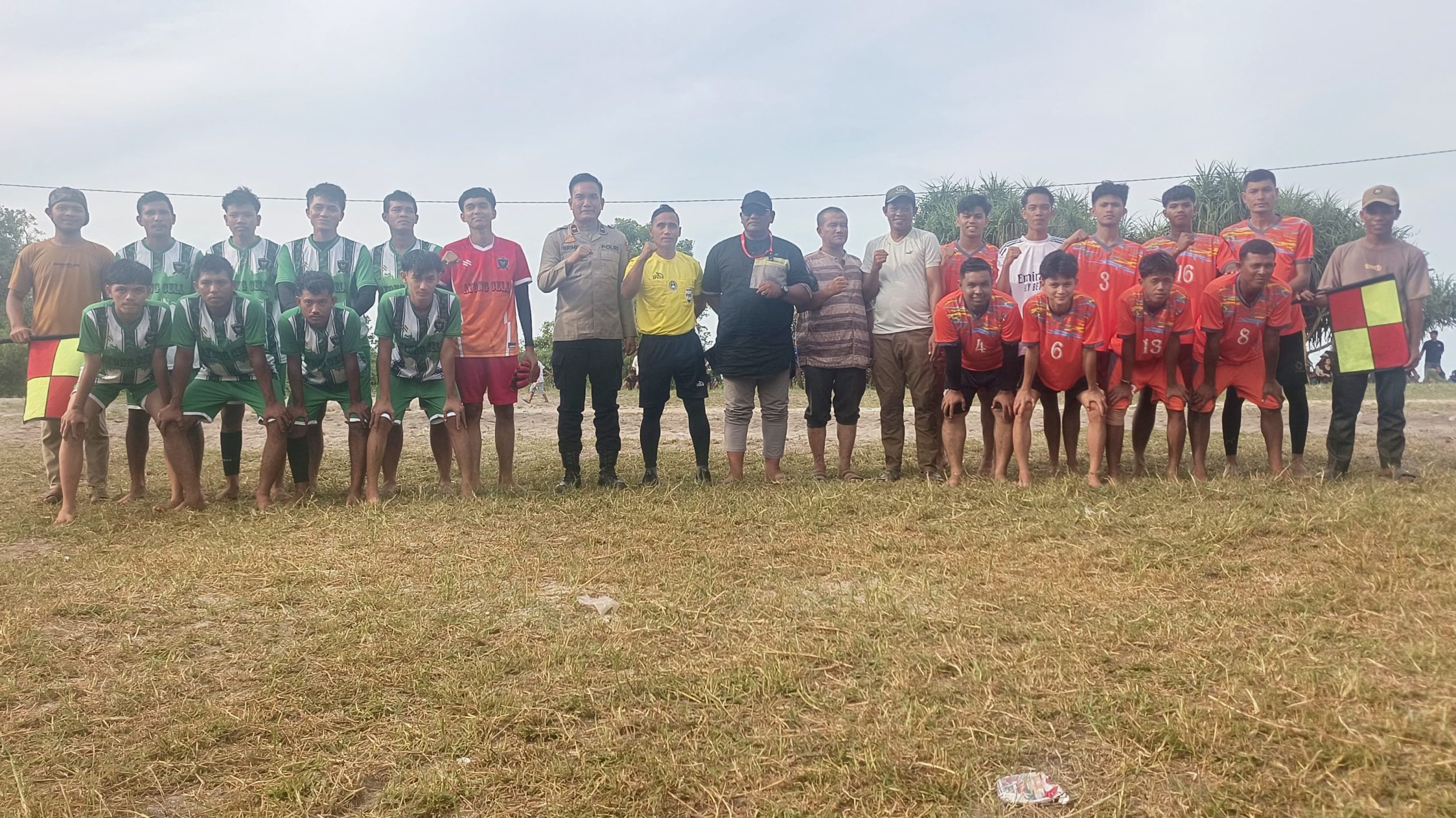 Polri Dukung Turnamen Sepak Bola Kiyam di Tepi Laut Bagan Kuala, Sambut HUT RI ke-80