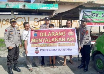 Polsek Siantar Utara Sosialisasi Pencegahan Kebakaran kepada Masyarakat di Eks Terminal Sukadame