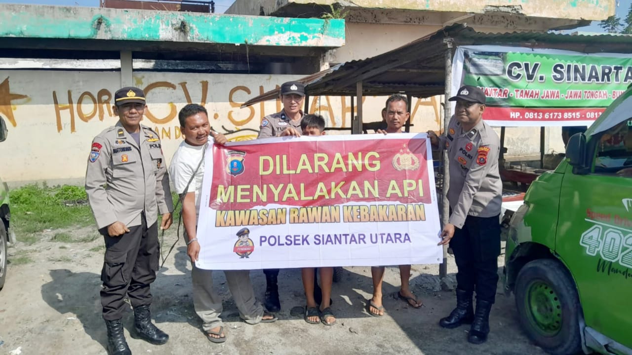 Polsek Siantar Utara Sosialisasi Pencegahan Kebakaran kepada Masyarakat di Eks Terminal Sukadame