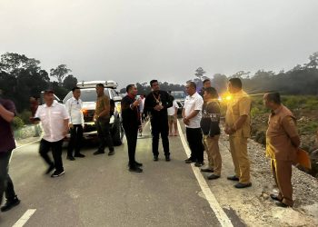 Gubernur Sumut Tinjau Langsung Kondisi Ruas Jalan Kuta Jungak-Sigalingging
