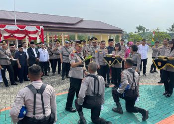 Semangat Bhayangkara Muda, Brimob Polda Sumut Menghadiri Pembukaan Diktukba Polri Angkatan 52 di SPN Hinai
