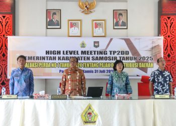 Wakil Bupati Samosir Pimpin High Level Meeting TP2DD, Evaluasi Perda Nomor 1 Tahun 2024 Tentang Pajak dan Retribusi Daerah