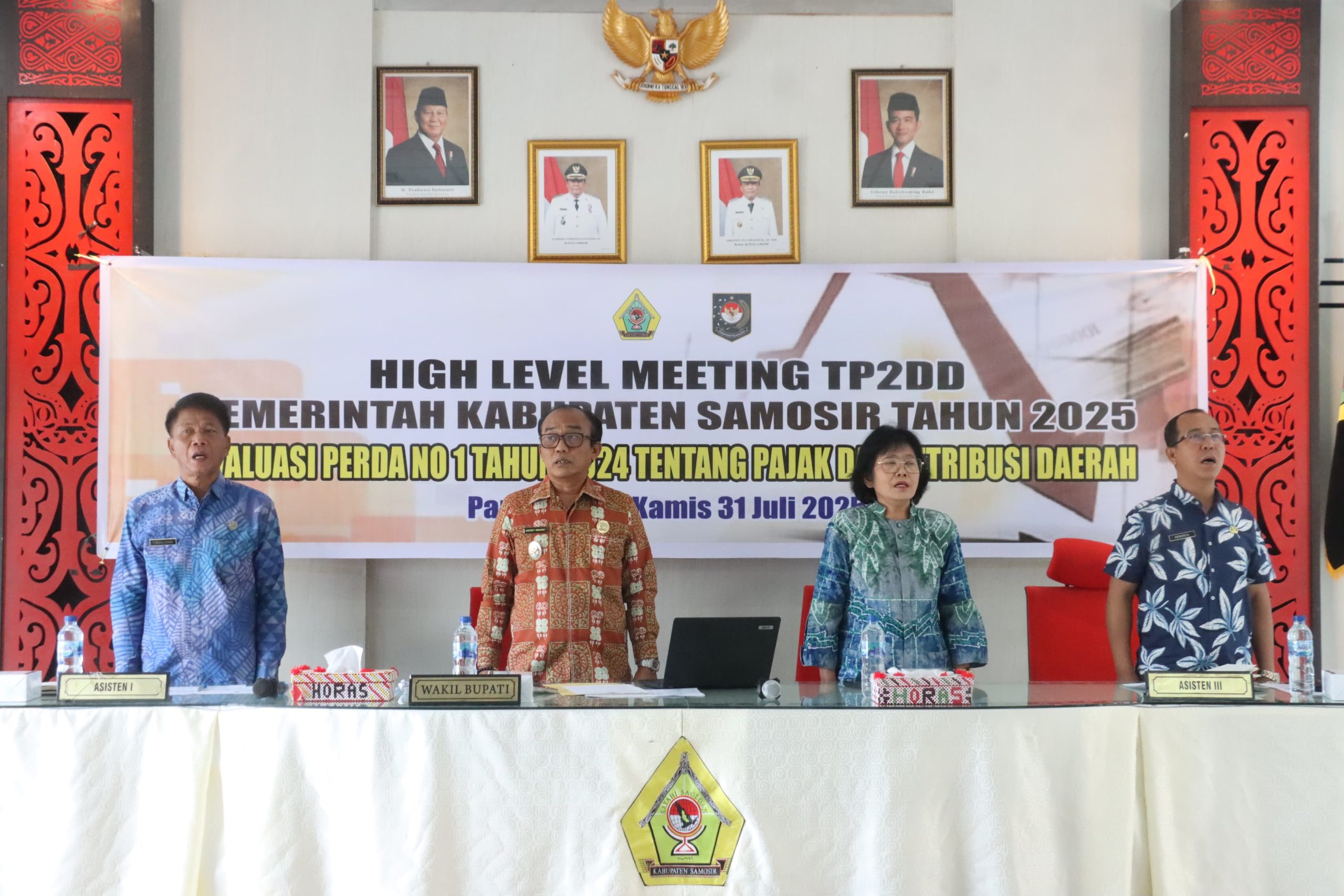 Wakil Bupati Samosir Pimpin High Level Meeting TP2DD, Evaluasi Perda Nomor 1 Tahun 2024 Tentang Pajak dan Retribusi Daerah Wakil Bupati Samosir Pimpin High Level Meeting TP2DD, Evaluasi Perda Nomor 1 Tahun 2024 Tentang Pajak dan Retribusi Daerah