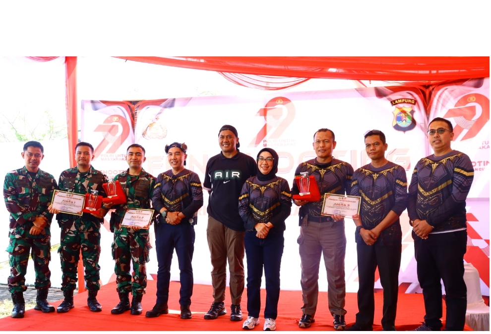 Bupati Way Kanan Jalin Kemitraan dan Sinergitas Lewat Lomba Menembak HUT Bhayangkara ke-79