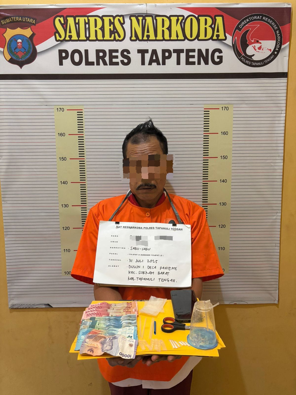 Sat Narkoba Polres Tapanuli Tengah Ringkus Pengedar Sabu di Kedai Tuak Sorkam Barat