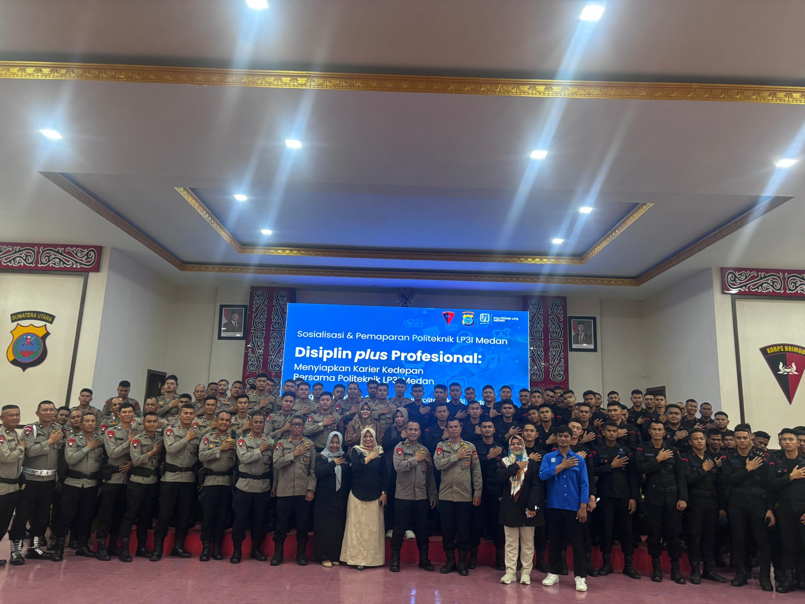 Satuan Brimob Polda Sumut Gelar Sosialisasi Program Kuliah LP3I Medan Kepada Personil 