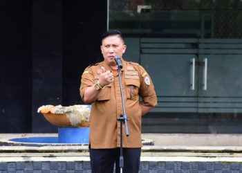 Sekdakab Tapteng Pimpin Apel Gabungan Pejabat Tinggi Pratama dan Pejabat Administrator