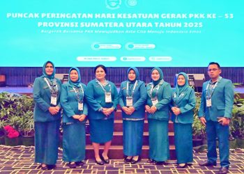 Ketua TP PKK Kabupaten Tapanuli Tengah Hadiri HKG PKK Ke-53 Tingkat Provinsi Sumatera Utara