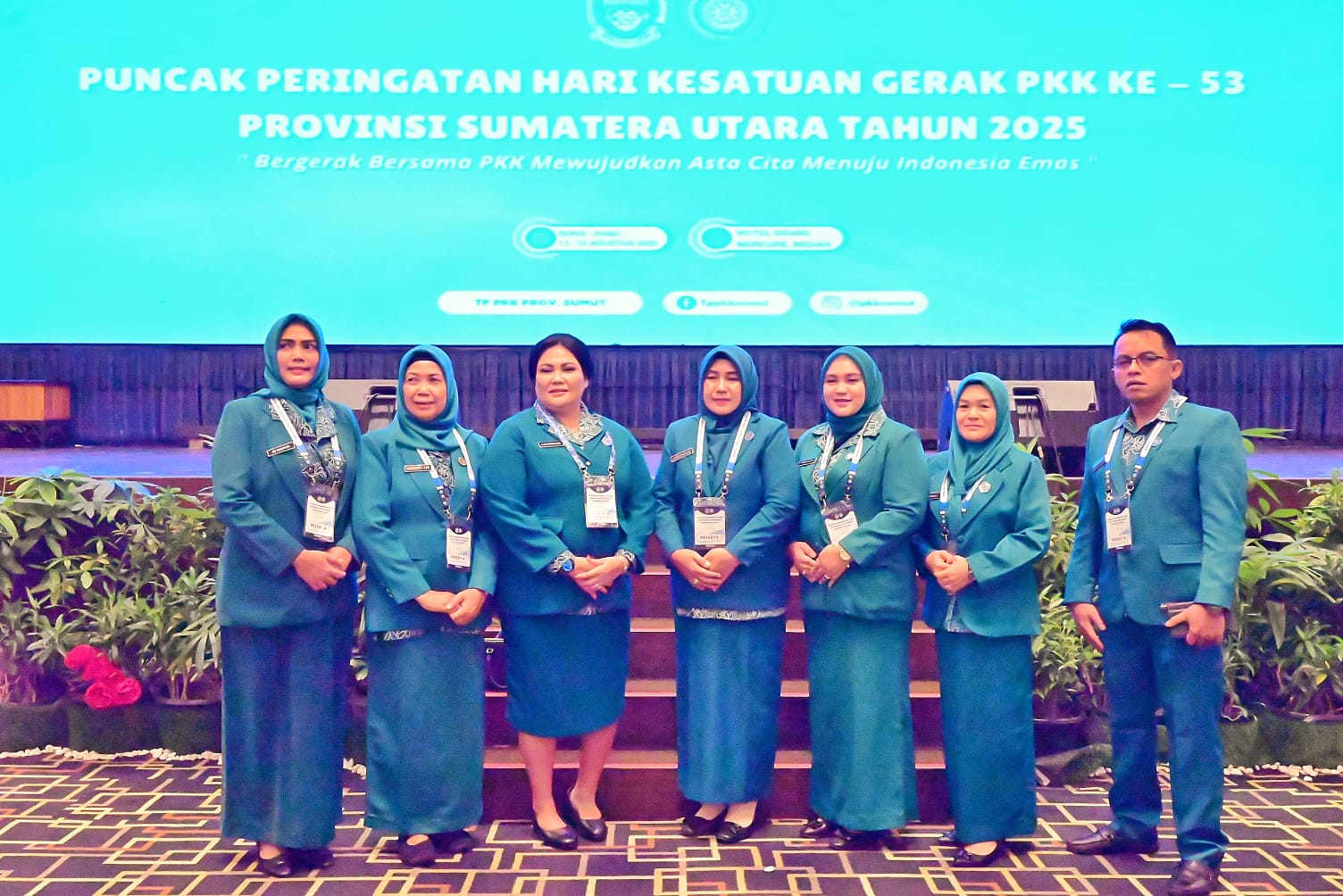 Ketua TP PKK Kabupaten Tapanuli Tengah Hadiri HKG PKK Ke-53 Tingkat Provinsi Sumatera Utara