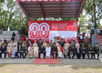 Kapolres Hadiri Upacara Peringatan Kemerdekaan RI Ke-80 di Lapangan Pemkab Way Kanan