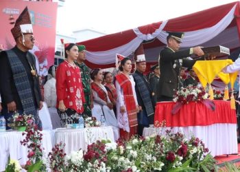 Upacara Penurunan Bendera HUT ke-80 Kemerdekaan RI Tahun 2025 Kabupaten Simalungun Berlangsung Khidmat Dan Lancar
