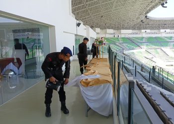 Gegana Brimob Sumut Sterilisasi Stadion Utama, Amankan Piala Kemerdekaan Timnas U-17 Vs Mali