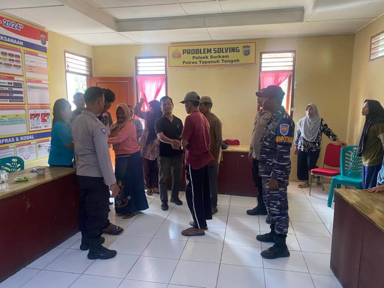 Polsek Sorkam Mediasi Kasus Video Viral di Medsos, Kedua Pihak Sepakat Berdamai