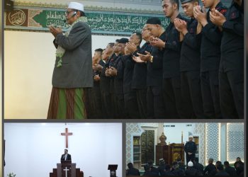 Brimob Polda Sumut Gelar Doa Bersama dan Sholat Ghaib untuk Mendoakan Almarhum Affan Kurniawan