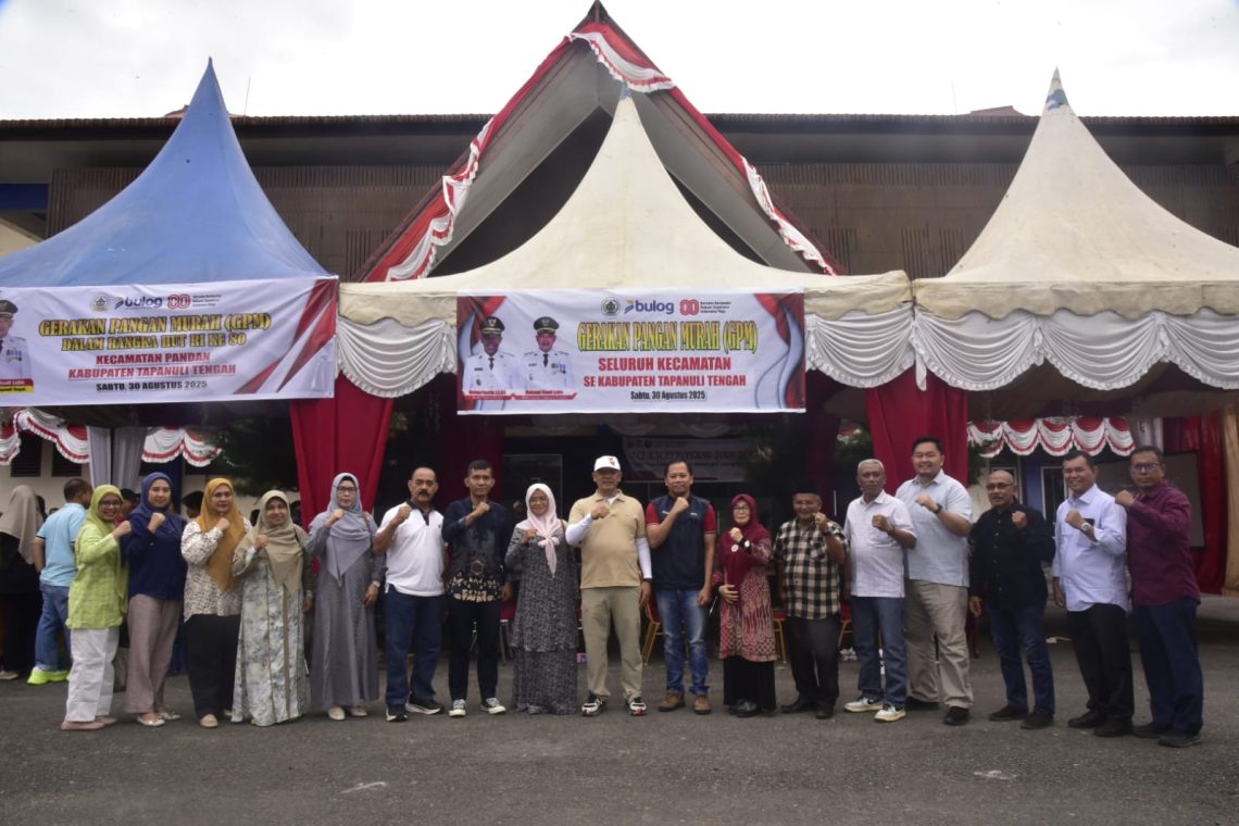 Wakil Bupati Tapanuli Tengah Membuka Kegiatan Gerakan Pangan Murah Se-Kabupaten Tapanuli Tengah
