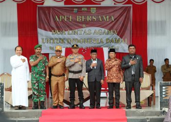Polres Pakpak Bharat Bersama Forkopimda Apel Bersama dan Doa Bersama Untuk Indonesia Damai