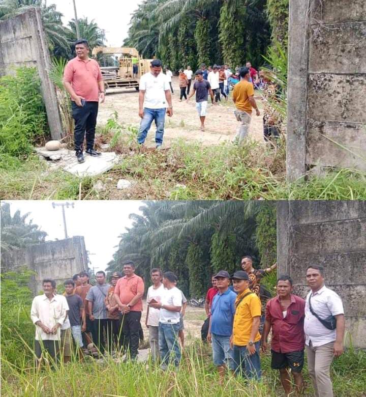Pasca Bupati Tapteng Mediasi Warga Sirandorung Dengan PT Nauli Sawit, Tembok Penutup Jalan PT Nauli Sawit Akhirnya Dibuka
