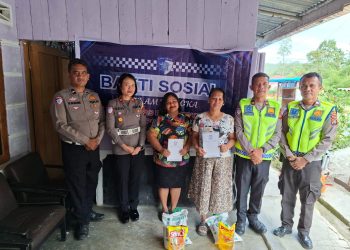 Satlantas Polres Simalungun Wujudkan Kepedulian Sosial, Berikan Baksos kepada Relawan Laka Lantas di Hari Lalu Lintas Bhayangkara ke-70