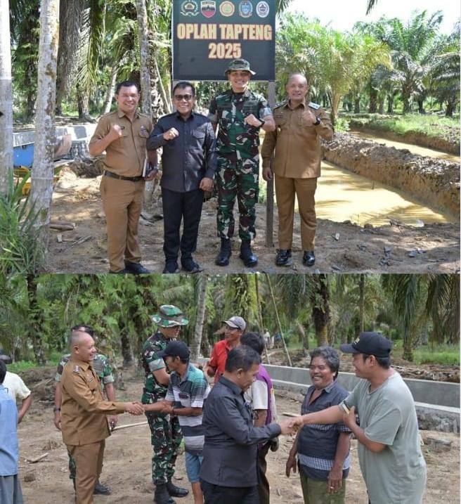 Dukung Asta Cita Presiden, Bupati Tapteng Tinjau Operasi Lahan Pertanian