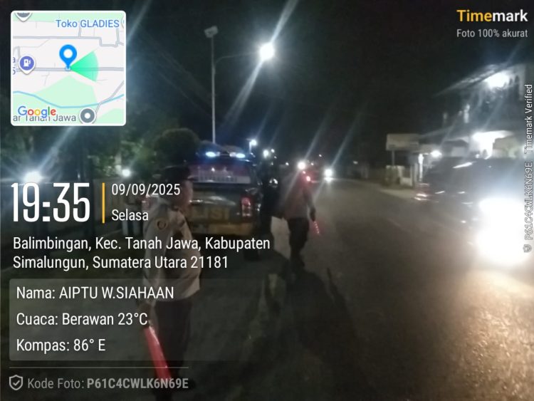 Polsek Tanah Jawa Intensifkan Blue Light Patrol untuk Lindungi Masyarakat dari Kejahatan Jalanan