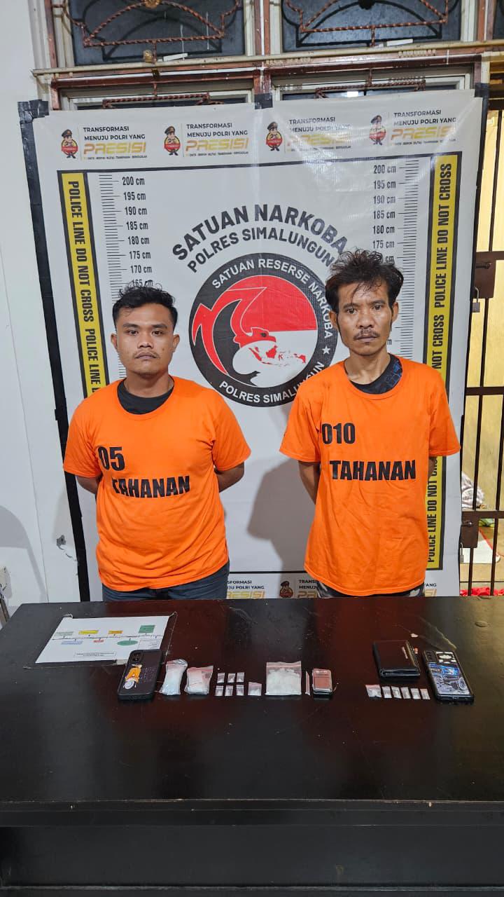 Sat Narkoba Polres Simalungun Berhasil Bongkar Jaringan Bandar Narkoba di Perdagangan, Sabu 35,25 Gram Disita 
