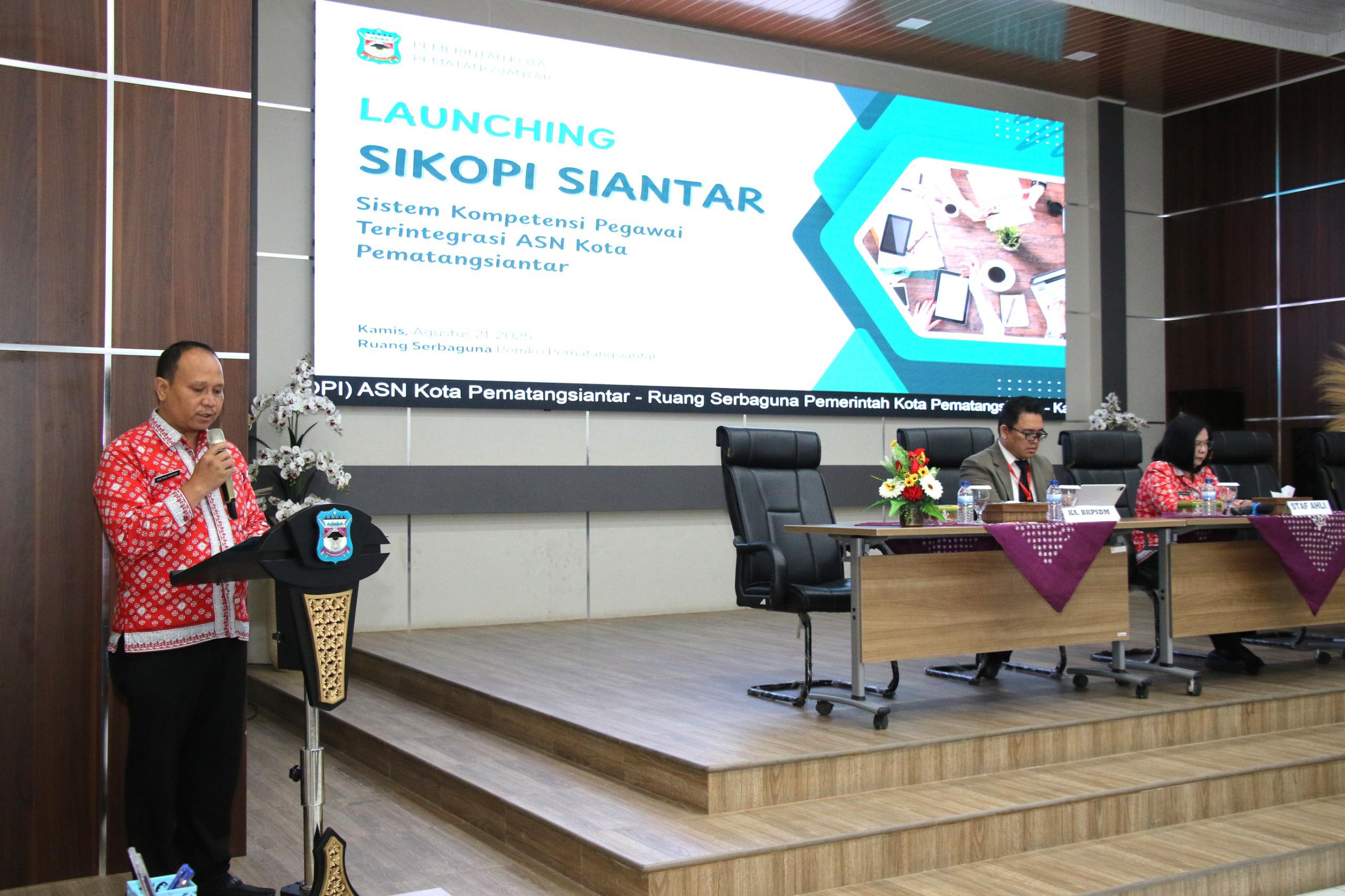 Pemko Pematangsiantar Launching SIKOPI SIANTAR, Wali Kota Wesly Silalahi: "Memastikan Setiap ASN Memiliki Rekam Jejak Kompetensi Yang Jelas, Terukur, Dan Dapat Dipetakan Sesuai Kebutuhan Organisasi"