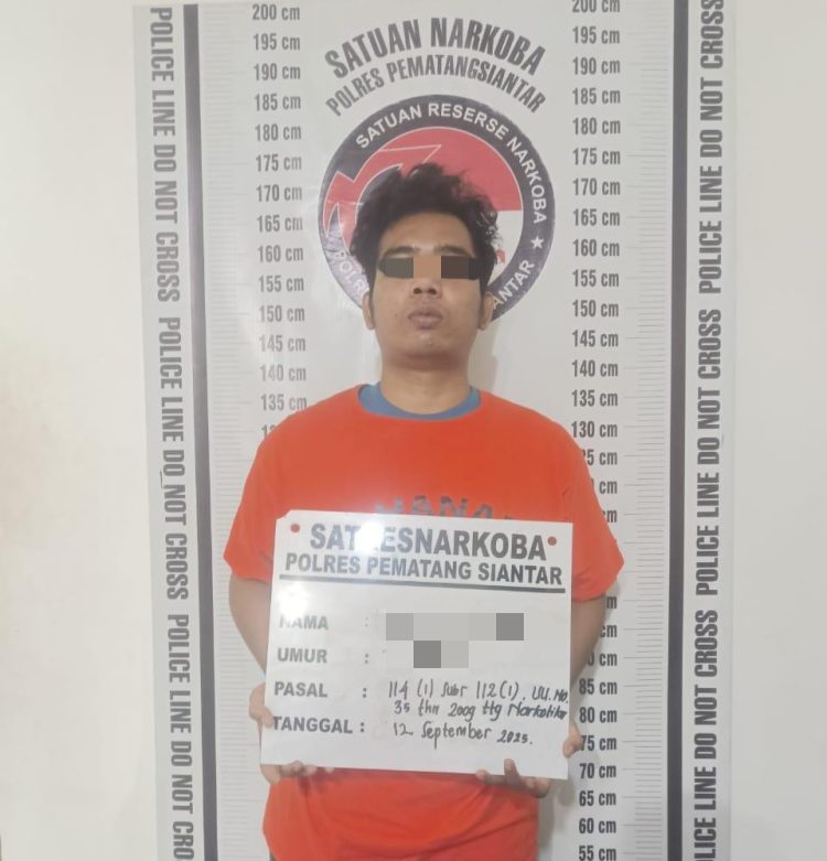 Polres Pematangsiantar Ringkus Residivis Pengedar Narkoba, 8 Paket Sabu Gagal Beredar 