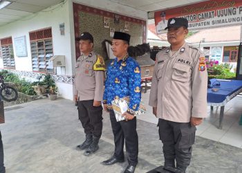 Polsek Bosar Maligas Hadiri Upacara Hari Kesadaran Nasional di Ujung Padang, Sinergitas dengan Pemerintah Daerah