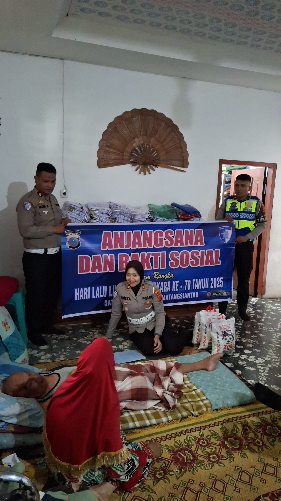 Hari Lalu Lintas Bhayangkara ke-70, Sat Lantas Polres Pematangsiantar Gelar Anjangsana dan Baksos