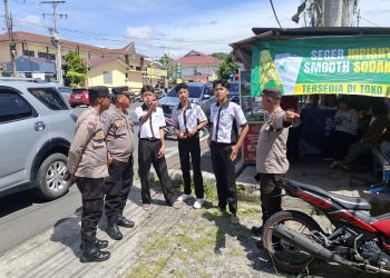 Sat Binmas Polres Pematangsiantar Sampaikan Imbauan Kamtibmas