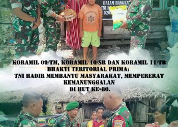 Serbuan Teritorial, Kodim 0204/DS Bagikan Sembako Sambut HUT TNI Ke-80