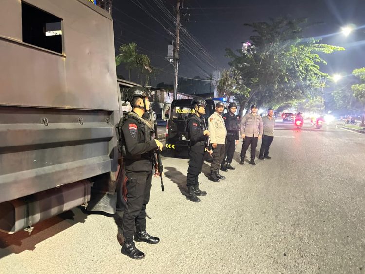Brimob Sumut Laksanakan Patroli Skala Besar Gabungan, Pastikan Kota Medan Aman dari Gangguan Kamtibmas