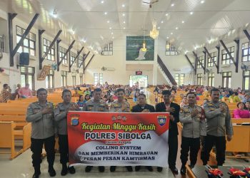 Jemaat Gereja Ucapkan Terima Kasih Polres Sibolga, Aktif Laksanakan Minggu Kasih Ke Gereja Di Kota Sibolga