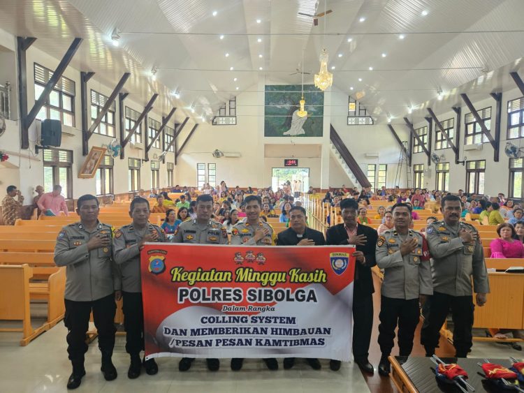 Jemaat Gereja Ucapkan Terima Kasih Polres Sibolga, Aktif Laksanakan Minggu Kasih Ke Gereja Di Kota Sibolga