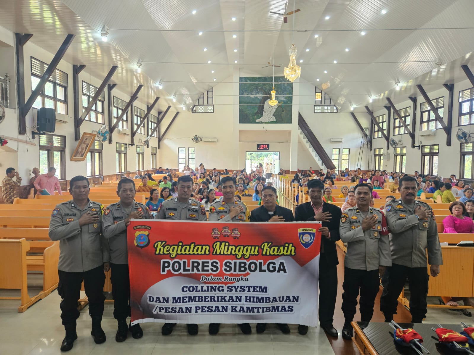 Jemaat Gereja Ucapkan Terima Kasih Polres Sibolga, Aktif Laksanakan Minggu Kasih Ke Gereja Di Kota Sibolga