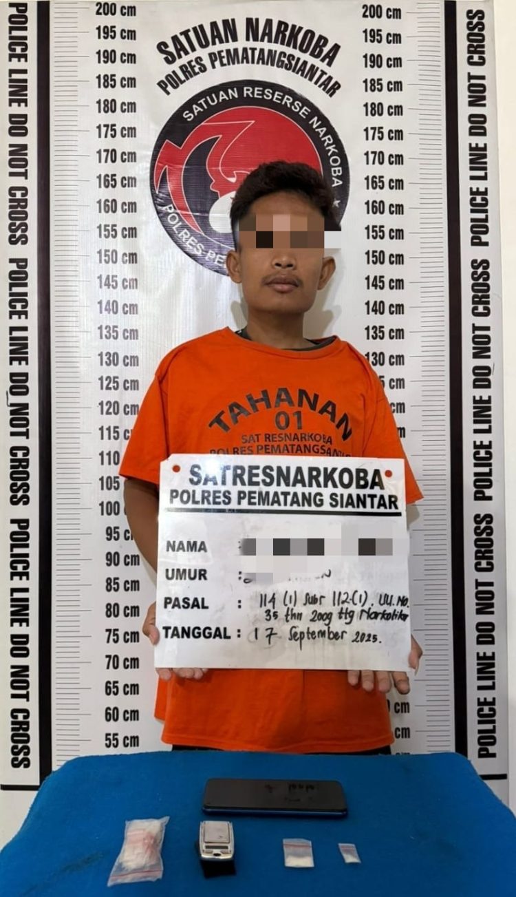 Diduga Pengedar Sabu, Pria Asal Jalan Kenali Diamankan Polres Pematangsiantar