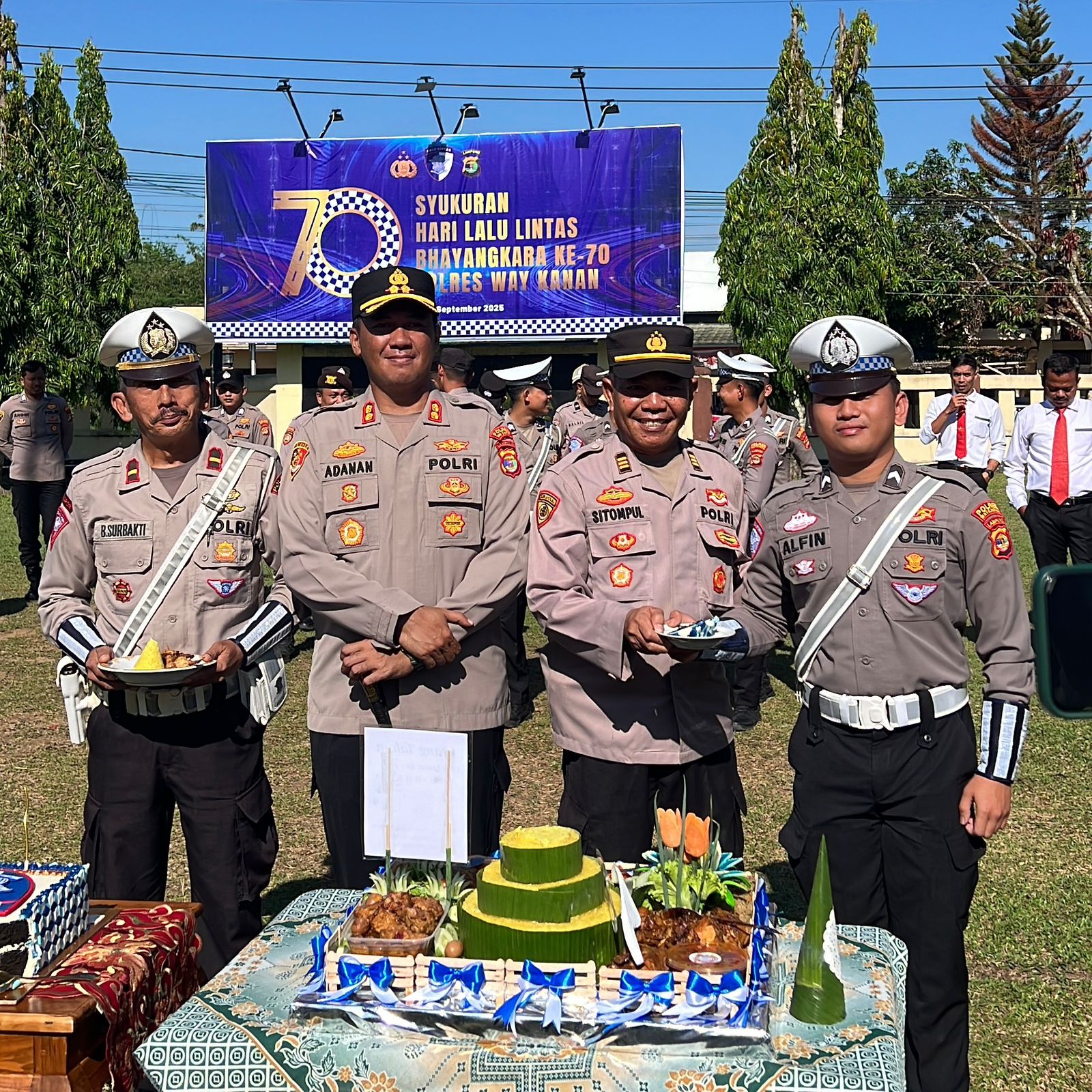 Syukuran Hari Lalu Lintas Bhayangkara ke-70, Kapolres Way Kanan Ajak Anggota Pahami Makna Dharmakerta Marga Raksyaka